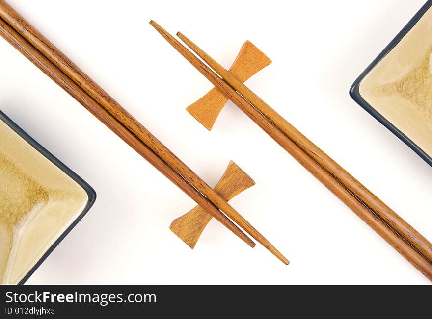 Abstract Chopsticks and Bowls