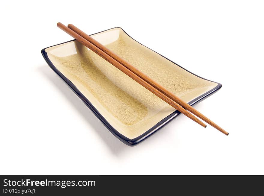 Abstract Chopsticks and Bowl