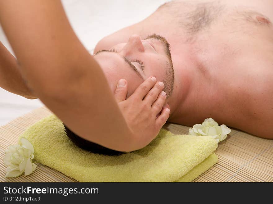 Man  in massage