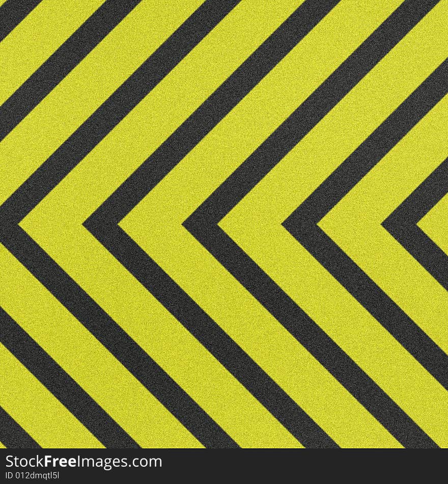 Coarse, new warning or hazard stripes. Coarse, new warning or hazard stripes