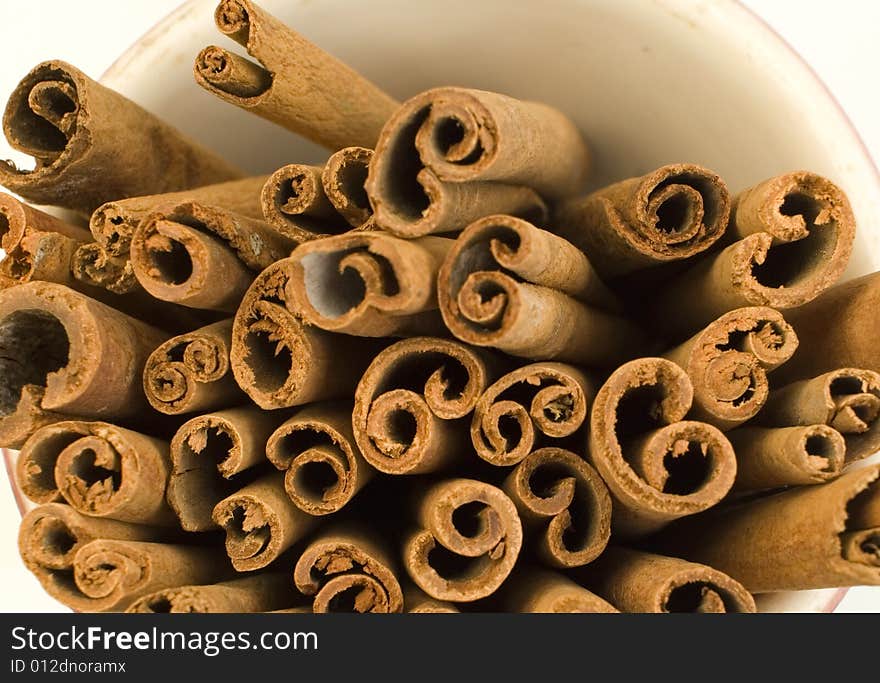 Close up of cinnamon sticks