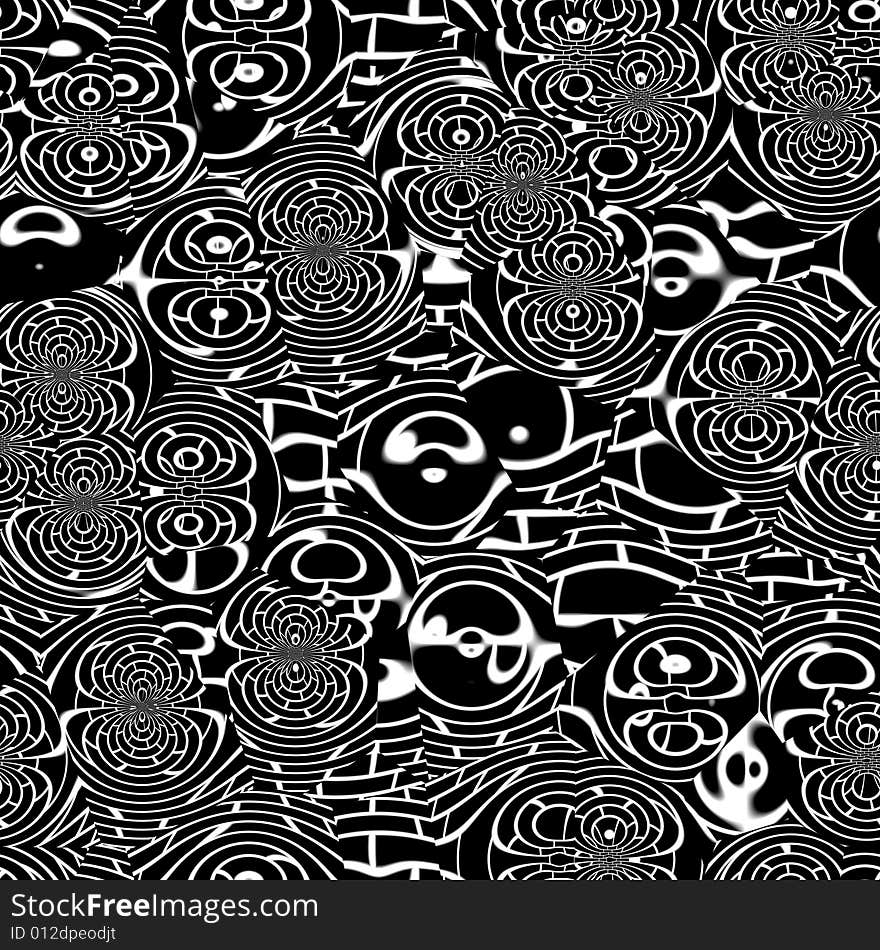 Black and white retro pattern