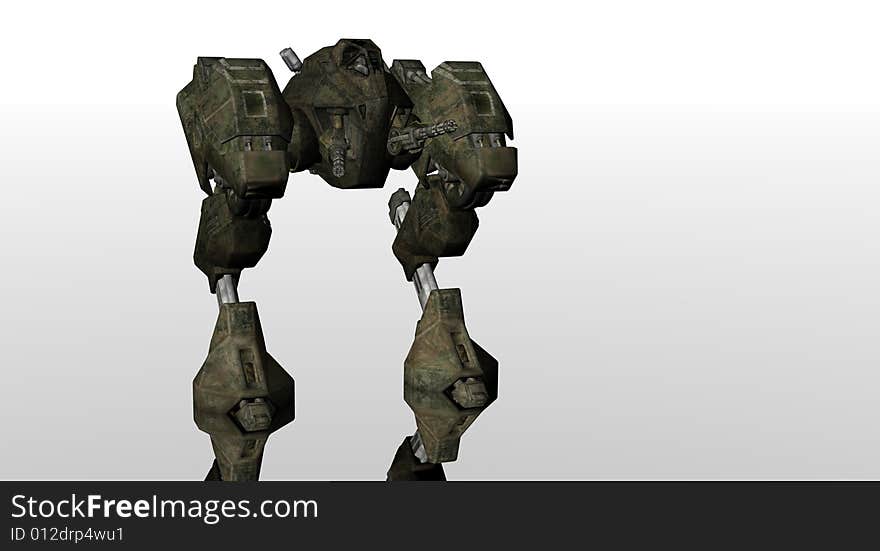 A 3d render of futuristic robot. A 3d render of futuristic robot