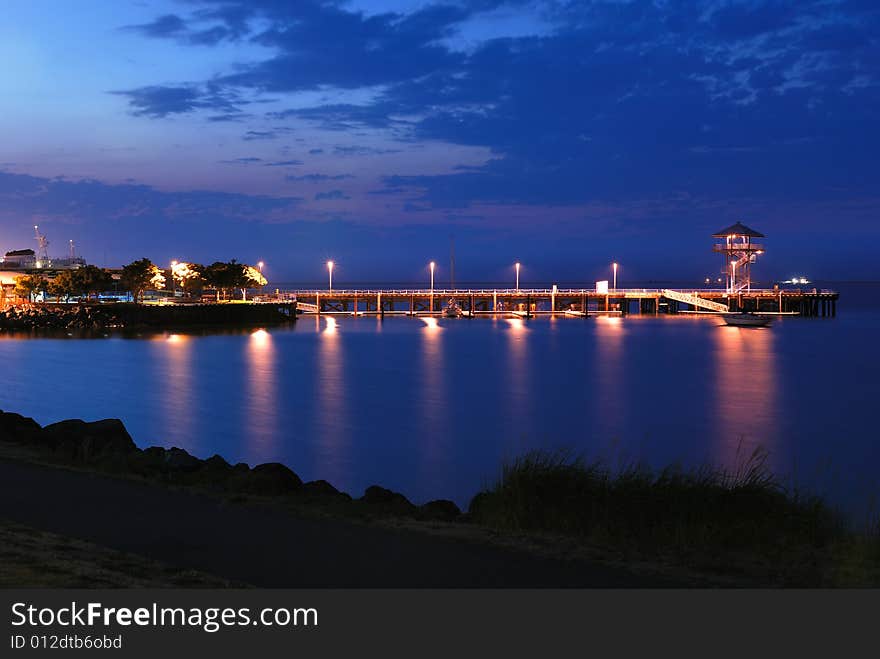 Night At The Boating Dock