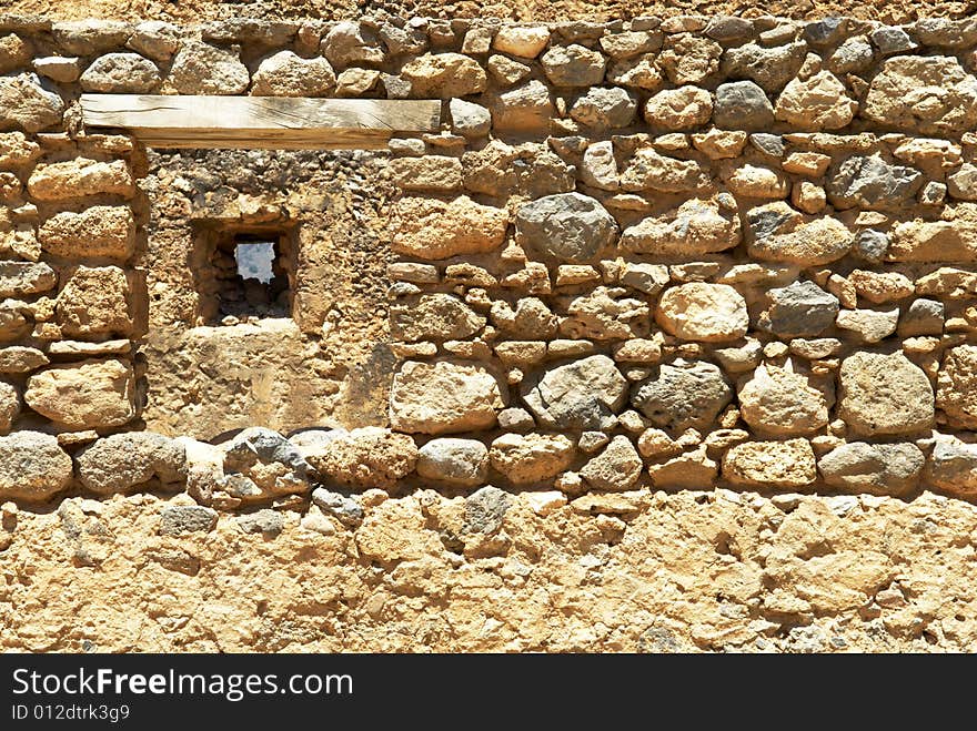 Walls of the typical mediterranean fortress. Southern seacoast of Crete. Walls of the typical mediterranean fortress. Southern seacoast of Crete.