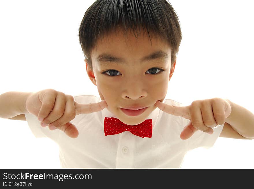 Cute Asian kids, smiling and happy