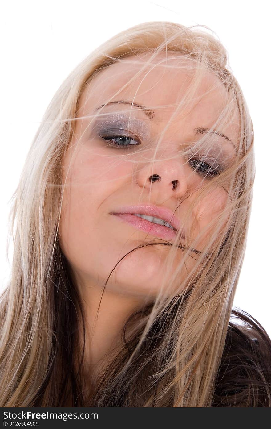 Portrait of the girl with blue eyes