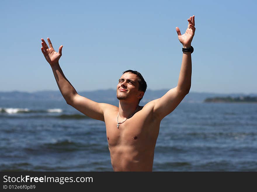 The young man likes the sea.