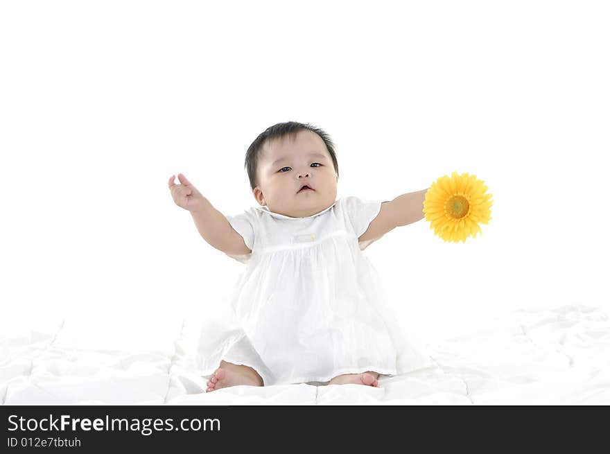 Cute Asian kids, smiling and happy