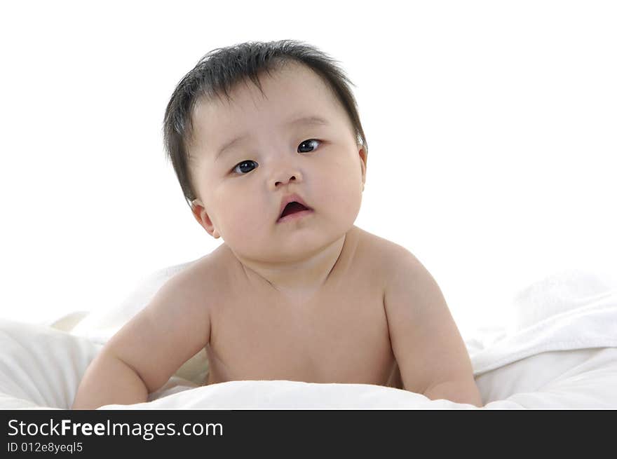 Cute Asian kids, smiling and happy