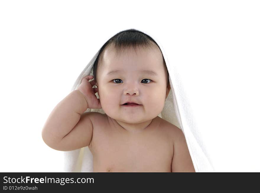 Cute Asian kids, smiling and happy