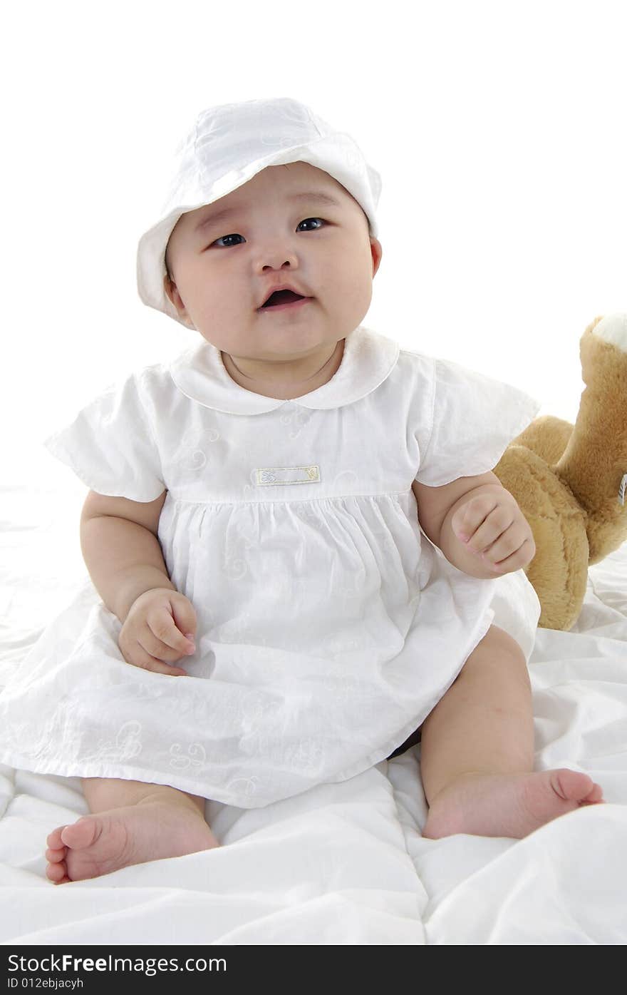 Cute Asian kids, smiling and happy