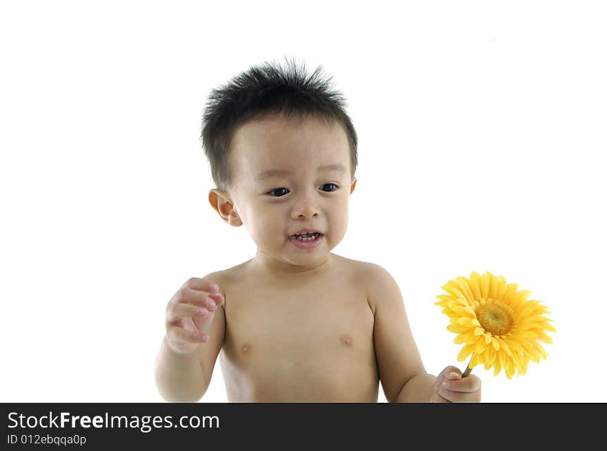 Cute Asian kids, smiling and happy