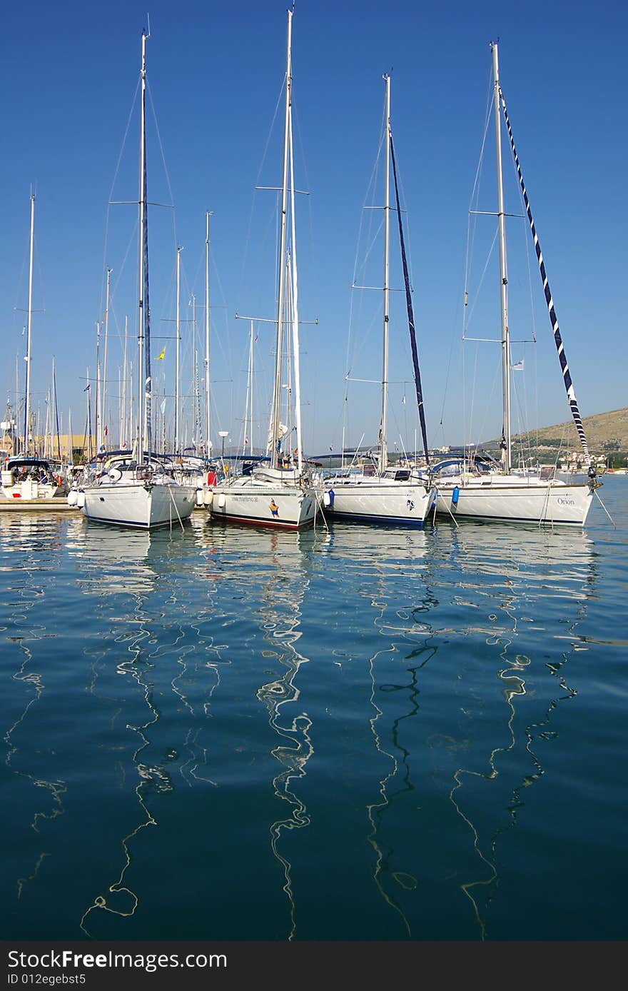 Yachts in port