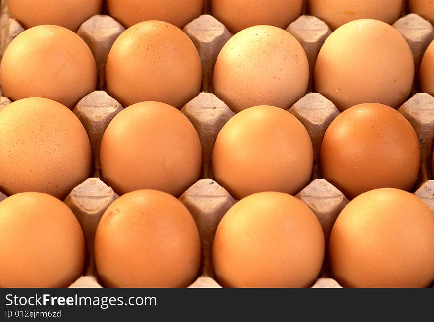 Horizontal picture of eggs on the market