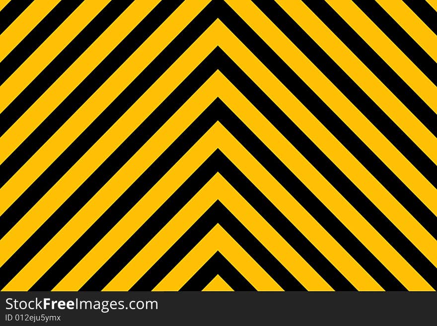 Black and yellow hazard warning lines