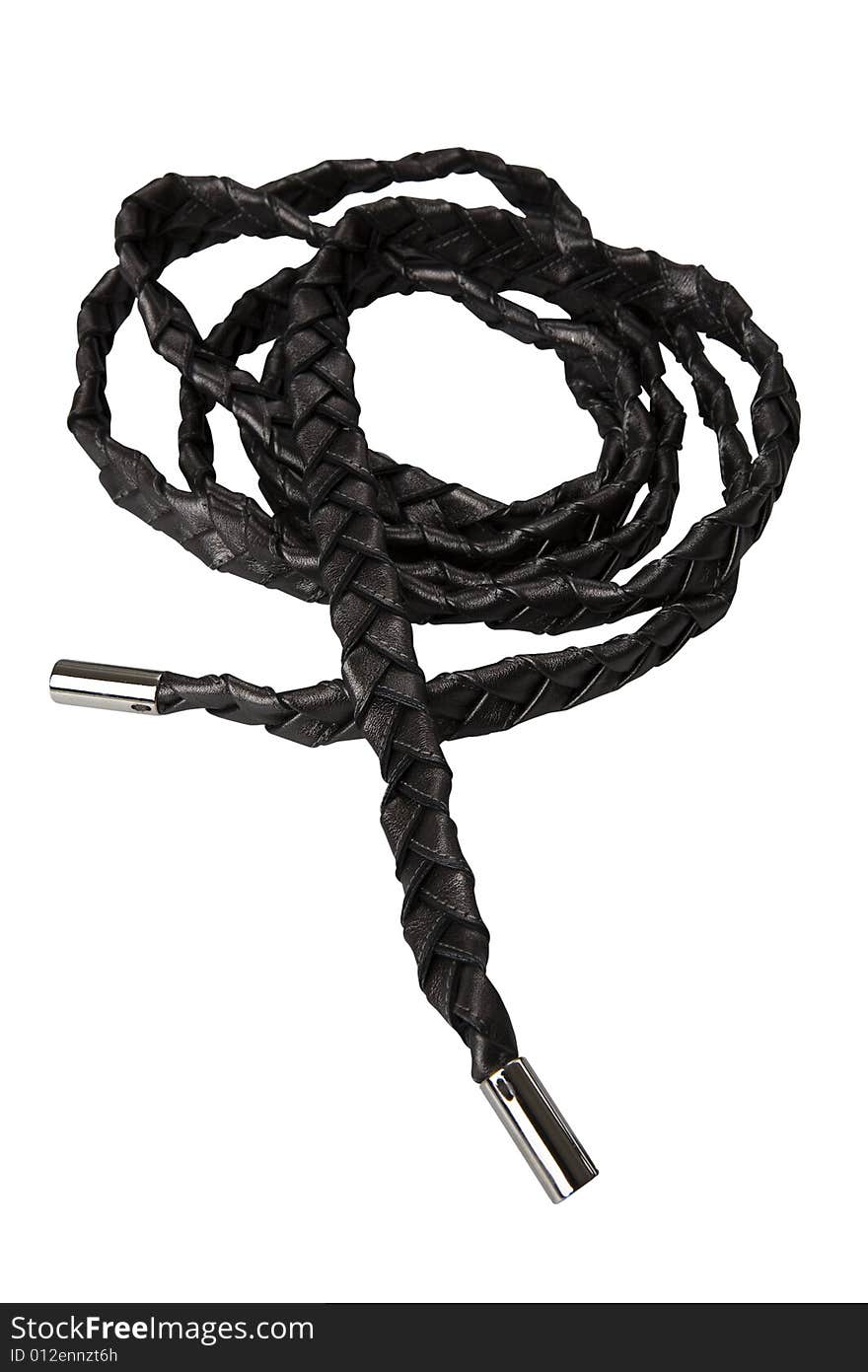 Cords from Leather isolated with brown background