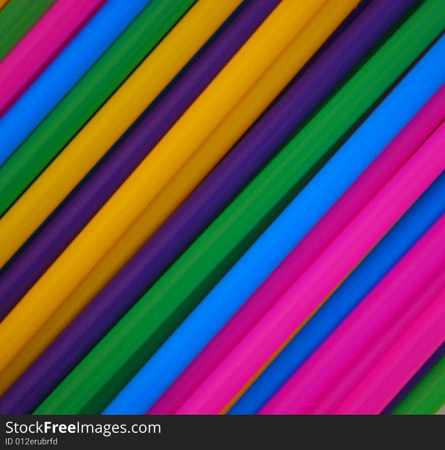 A detail of a plastic straw