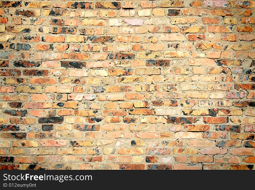 Grunge dark red  brick wall background texture