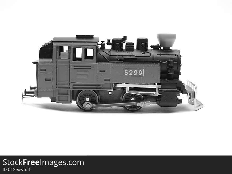 The locomotive of model of the railway