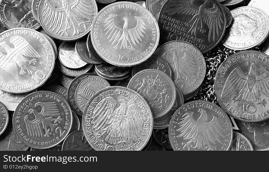 Silver Coins with different Eagle Symbols and others. Silver Coins with different Eagle Symbols and others