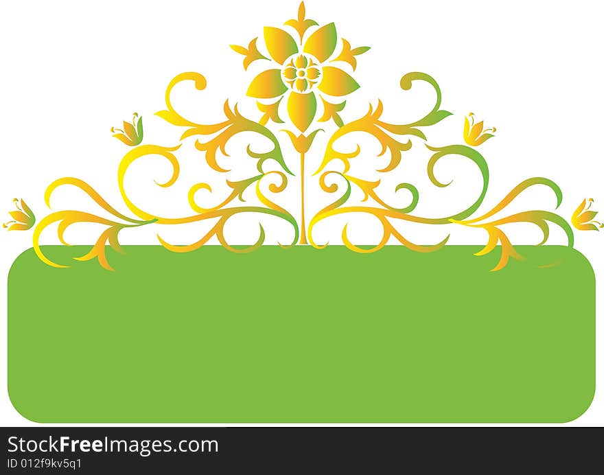 A floral design in a white background. A floral design in a white background