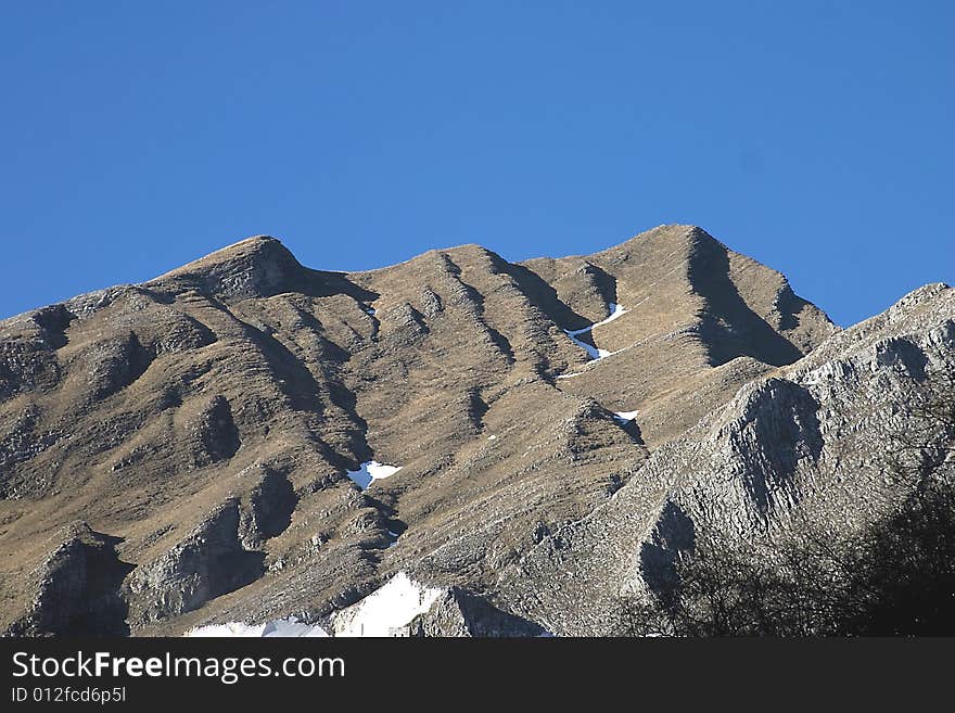 Mountains near the town of marina di carrara