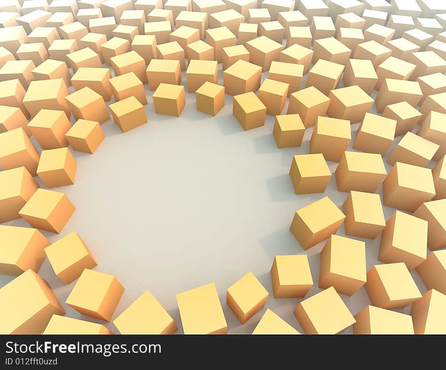 Abstract background with many cubes in chaos. Abstract background with many cubes in chaos