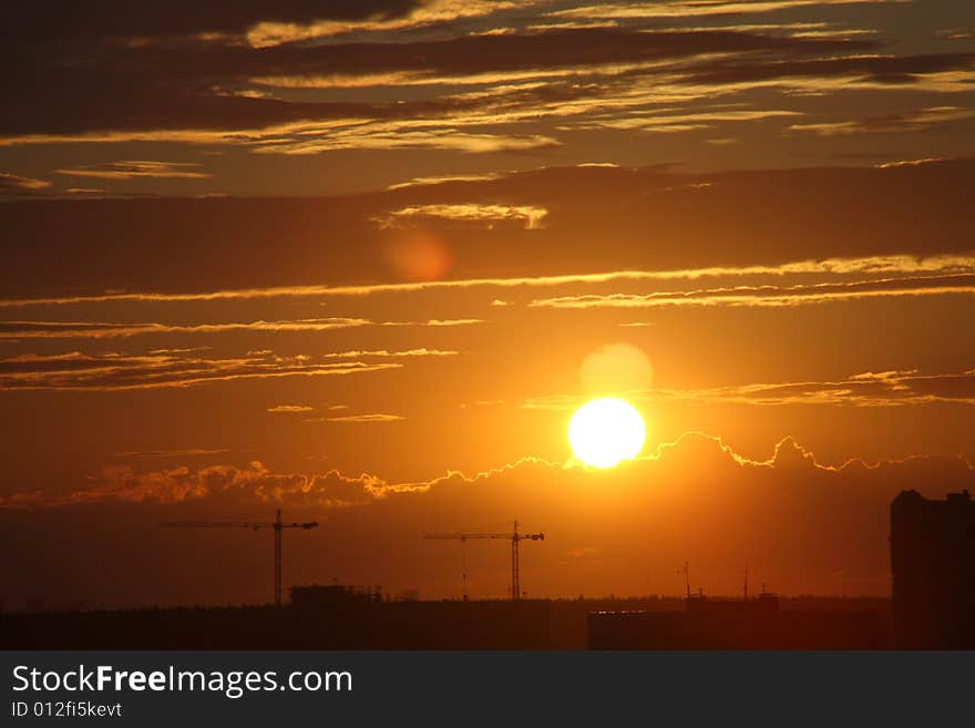 This sundown, skyes landscape, sunset