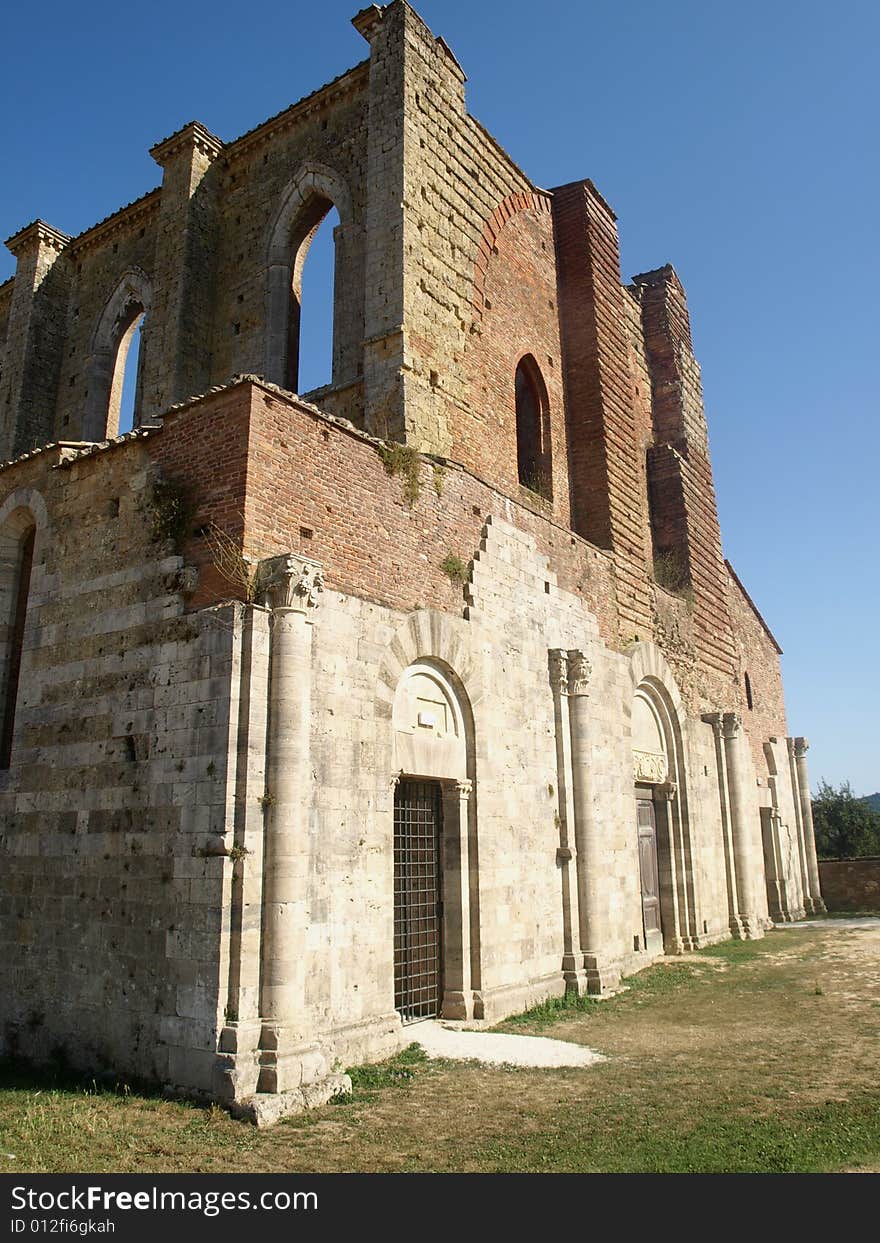 Landscape of San Galgano abbey