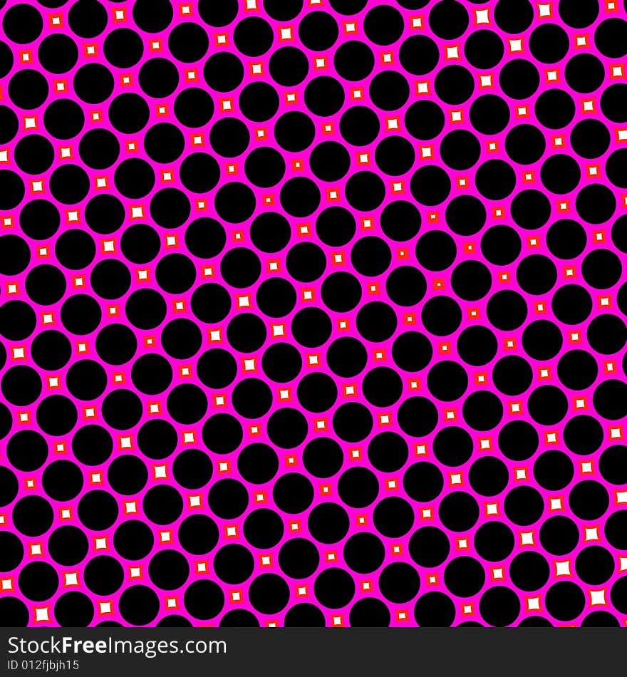 Beautiful pink retro dots design