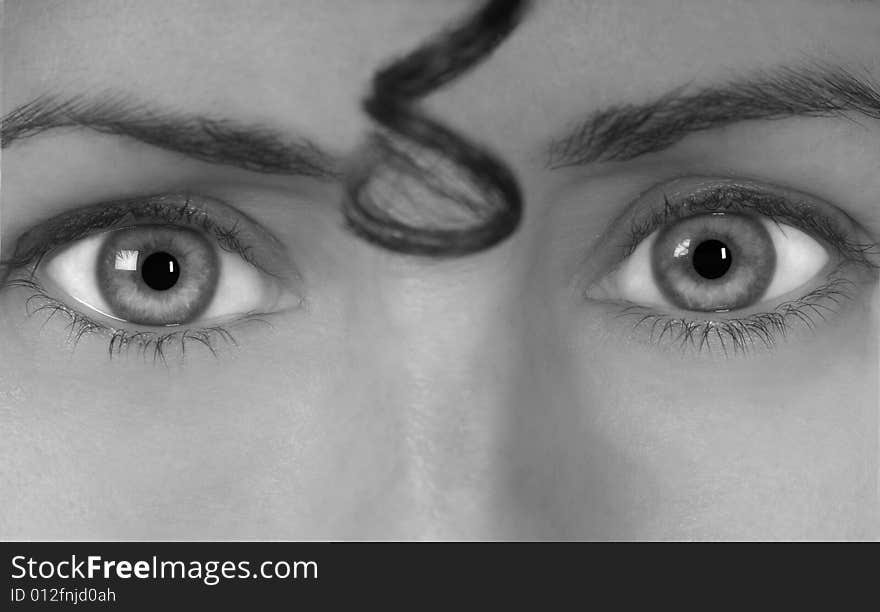 Beautiful Close up Image of a beautiful womans eyes. Beautiful Close up Image of a beautiful womans eyes