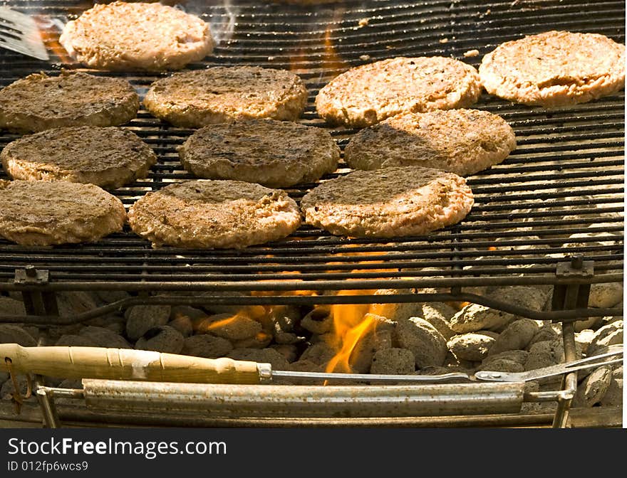 Hamburger on the Grill