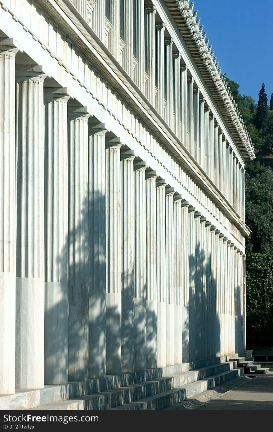 Exterior view of the Ancient Agora Museum in Athens. Exterior view of the Ancient Agora Museum in Athens