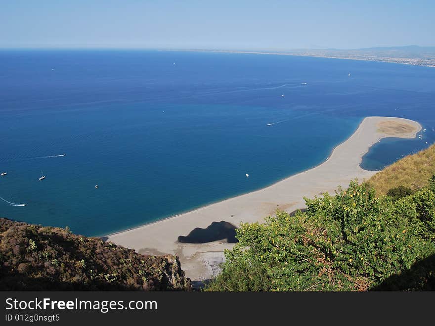 View of Milazzo gulf, in Sicily. View of Milazzo gulf, in Sicily