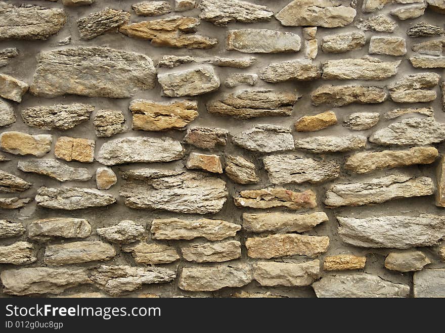 Close up of an old wall of a house