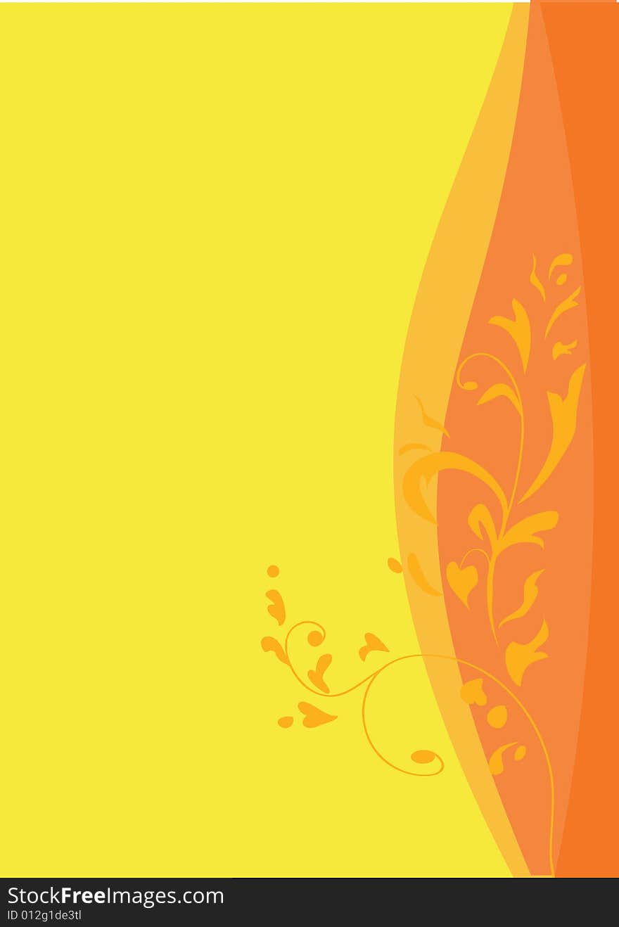 Decorative floral background, vector illustration. Additional format: EPS-8