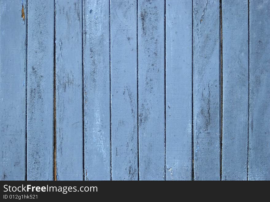 Close up of an fragment of an old blue door