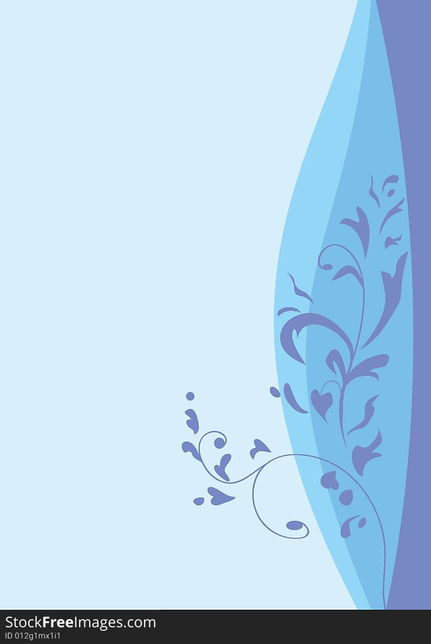 Decorative floral background, vector illustration. Additional format: EPS-8