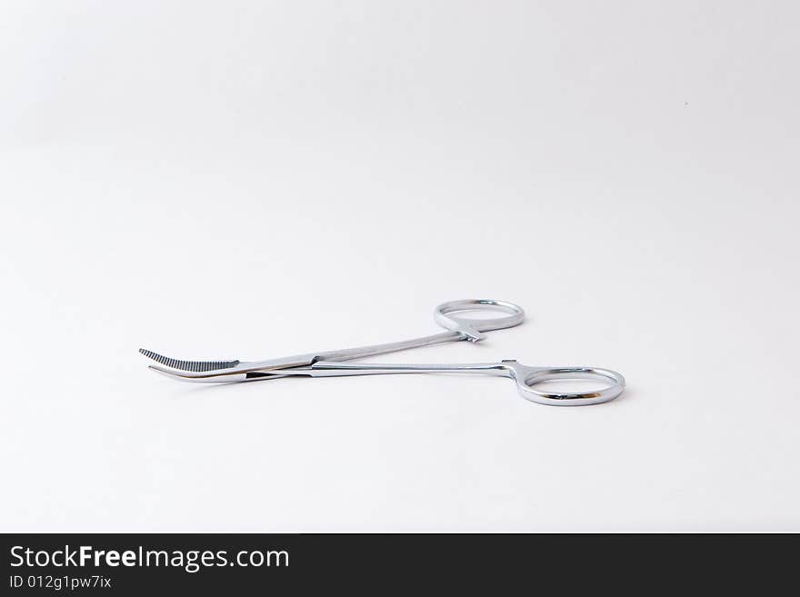 Picture of the medical scissor. Picture of the medical scissor