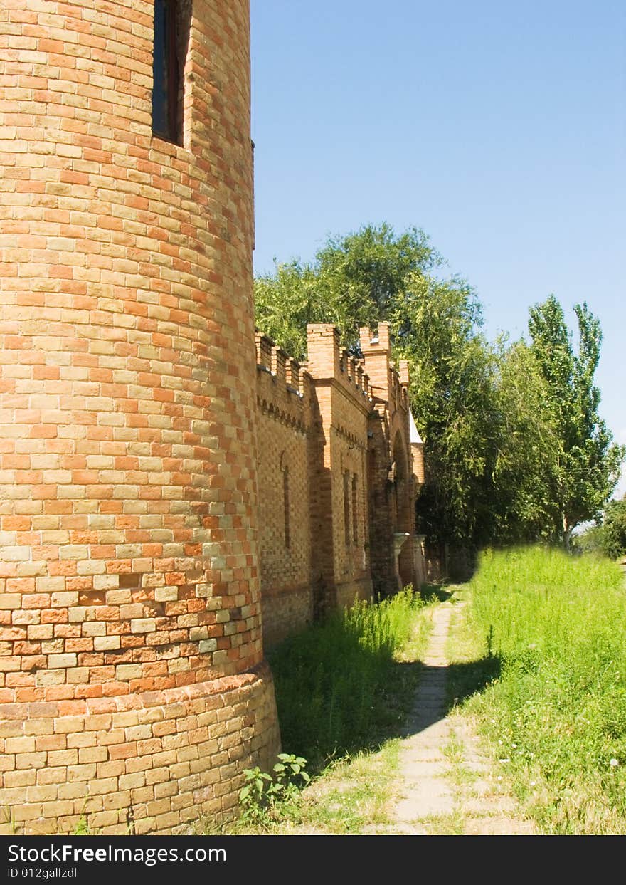 Tower and walls of age-old lock. Tower and walls of age-old lock