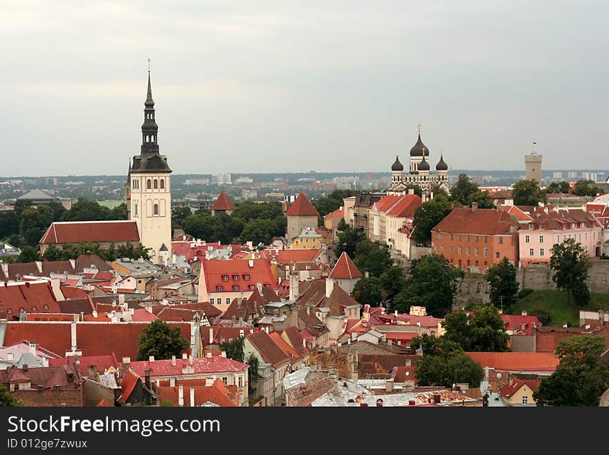 View on old city of Tallinn, Estonia