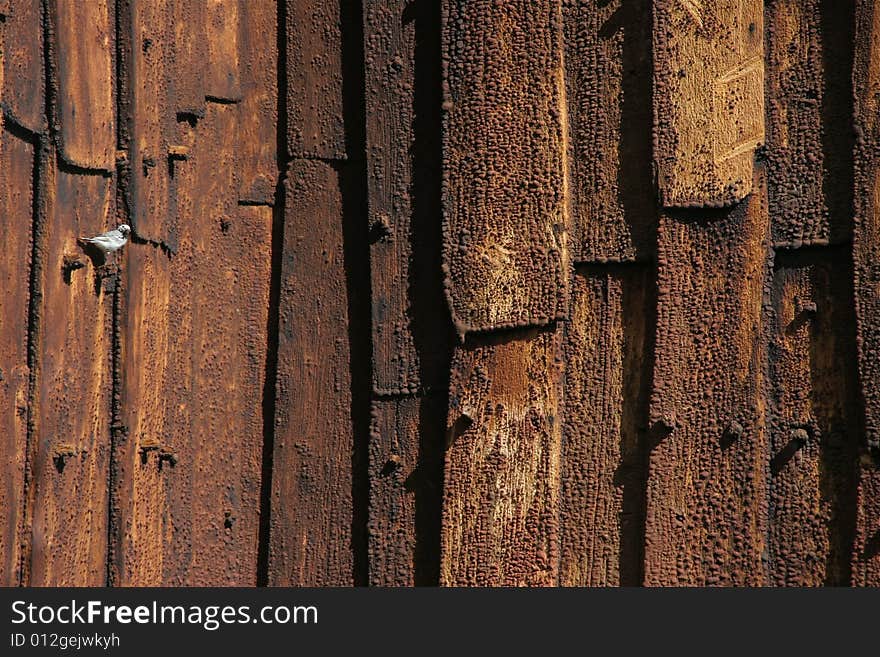 Unpainted very old church wall. Unpainted very old church wall