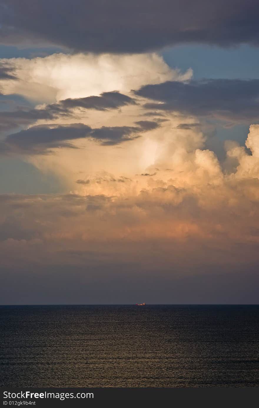 Black Sea And Ship