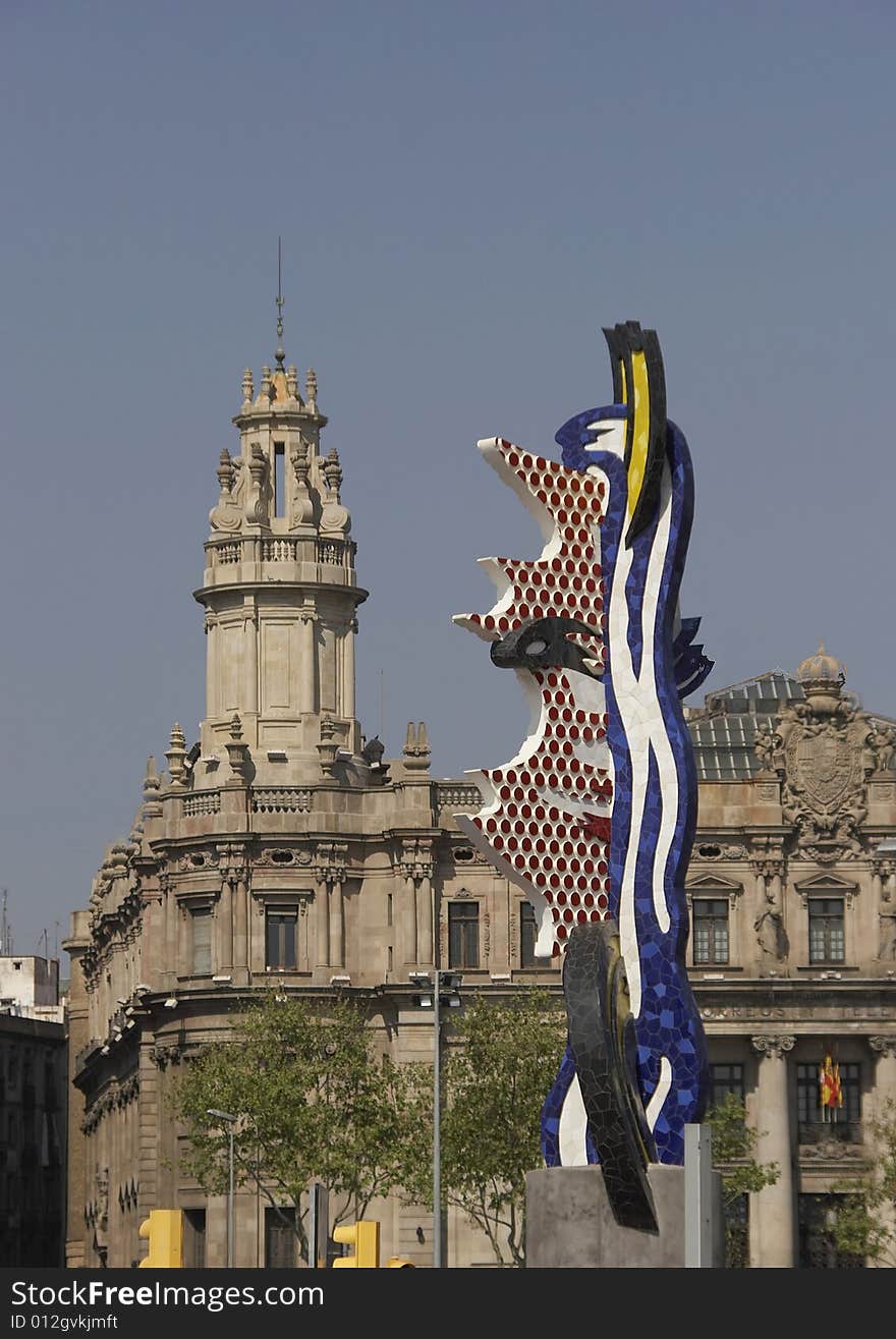 One of the many Olympic Faces that can be seen around the Port Olimpic region of Barcelona.