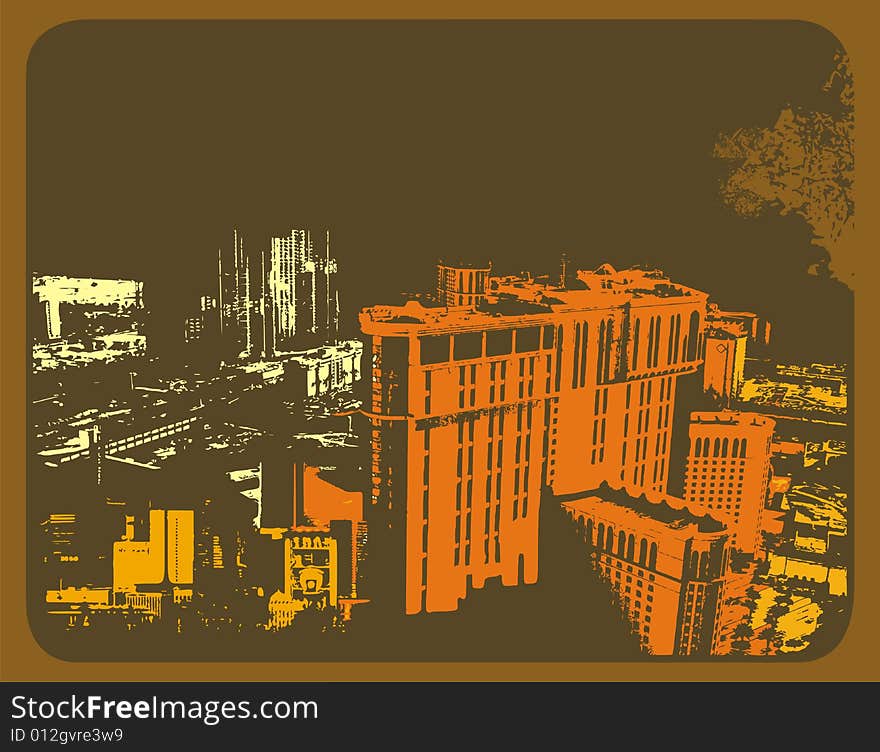 Cityscape grunge background, vector illustration series. Cityscape grunge background, vector illustration series.