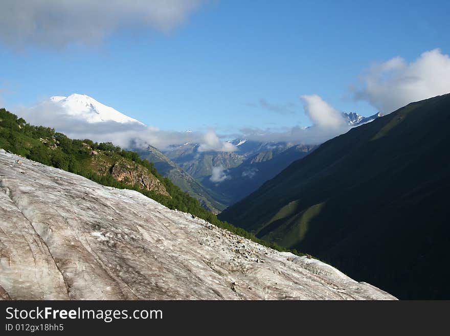 Caucasus  mountain in the morning. Caucasus  mountain in the morning