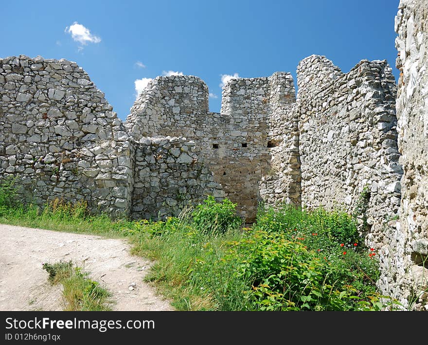 The picture of Cachtice ruins, Slovakia