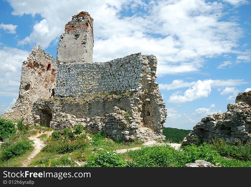 The picture of Cachtice ruins, Slovakia