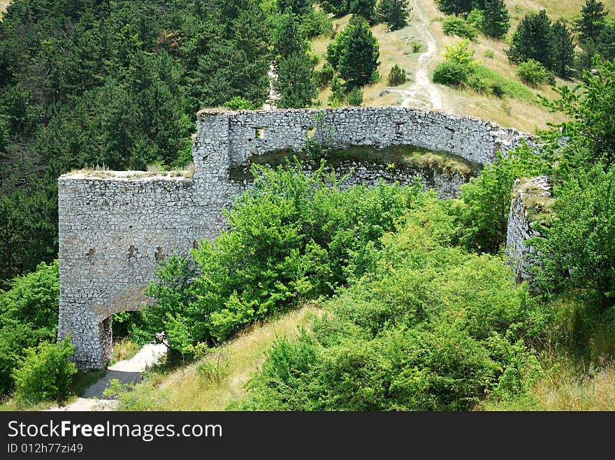 The picture of Cachtice ruins, Slovakia